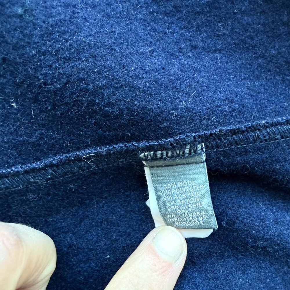 Bonobos Wool Shirt Jacket NAVY (M) - Picture 4 of 6